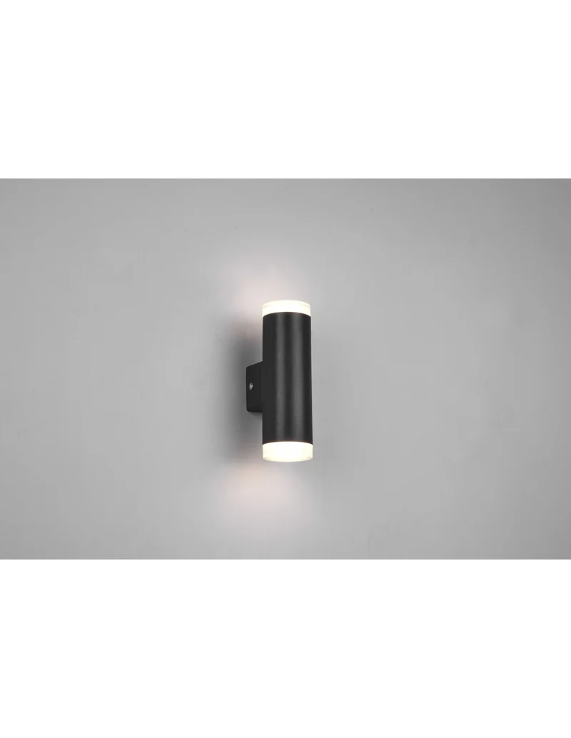 Applique Salle de Bain Double Rayon LED Noir IP44 Trio Lighting