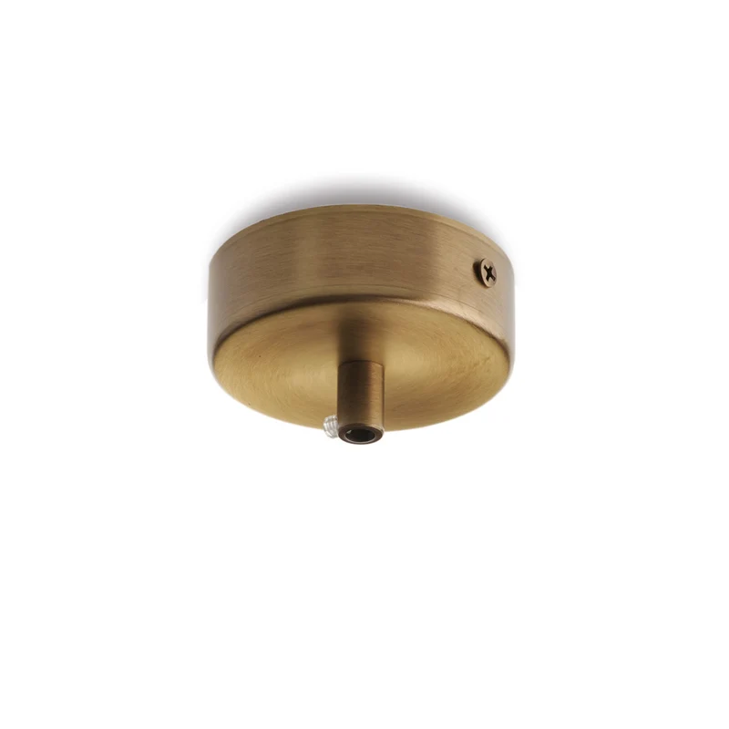 Rosace multicâbles en fer bronzé diamètre 8 avec 1 trou H.3 - Ø8