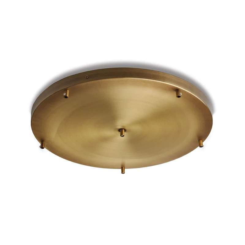 Rosace multicâbles en fer bronzé diamètre 50 à 6 trous H.3 - Ø50