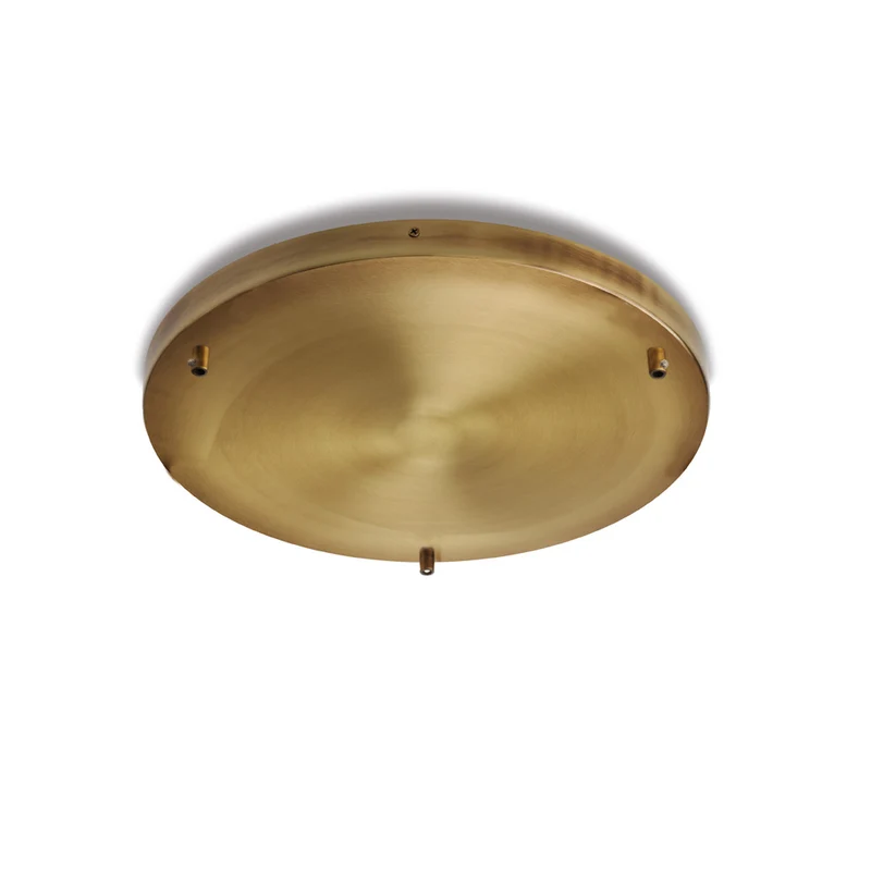 Rosace multicâbles en fer bronzé diamètre 40 à 3 trous H.3 - Ø40