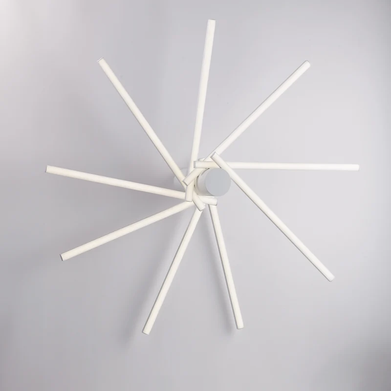 Plafonnier à lumières orientables en métal et aluminium laqué blanc avec LED intégrées H.15 - Ø 45 - MAX 85