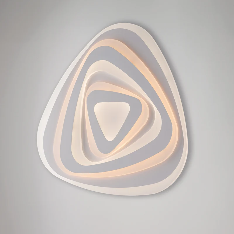 Plafonnier LED en métal/acrylique blanc, 2 temp. col., H.5 Ø52 - M3