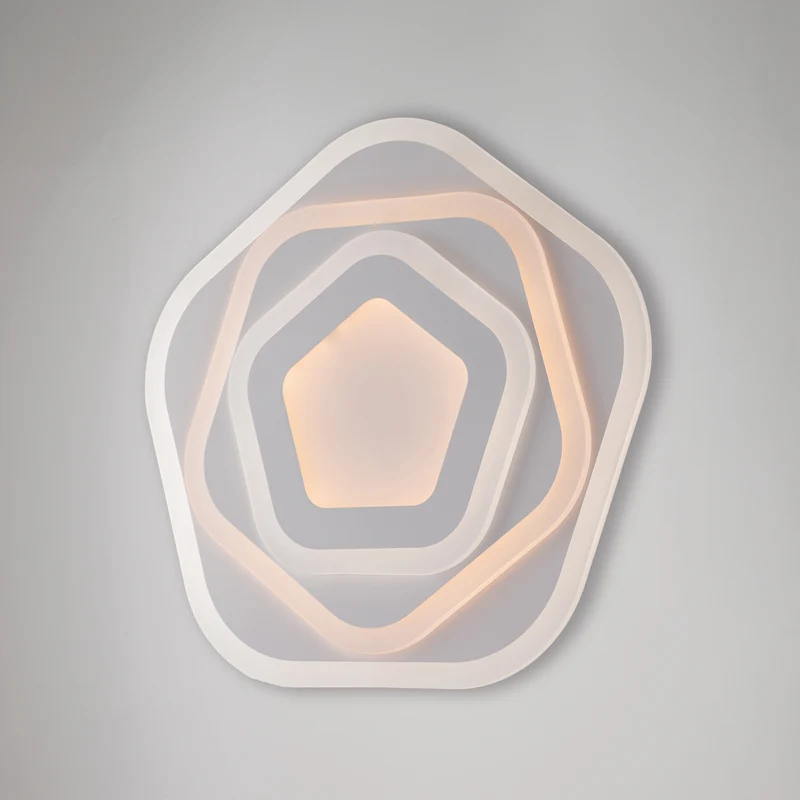 Plafonnier LED en métal/acrylique blanc, 2 temp. col., H.5 Ø52 - M2