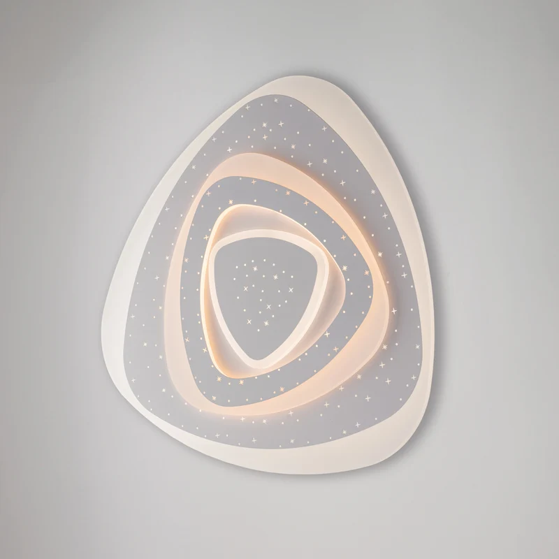 Plafonnier LED en métal/acrylique blanc, 2 temp. col., H.5 Ø52 - M1