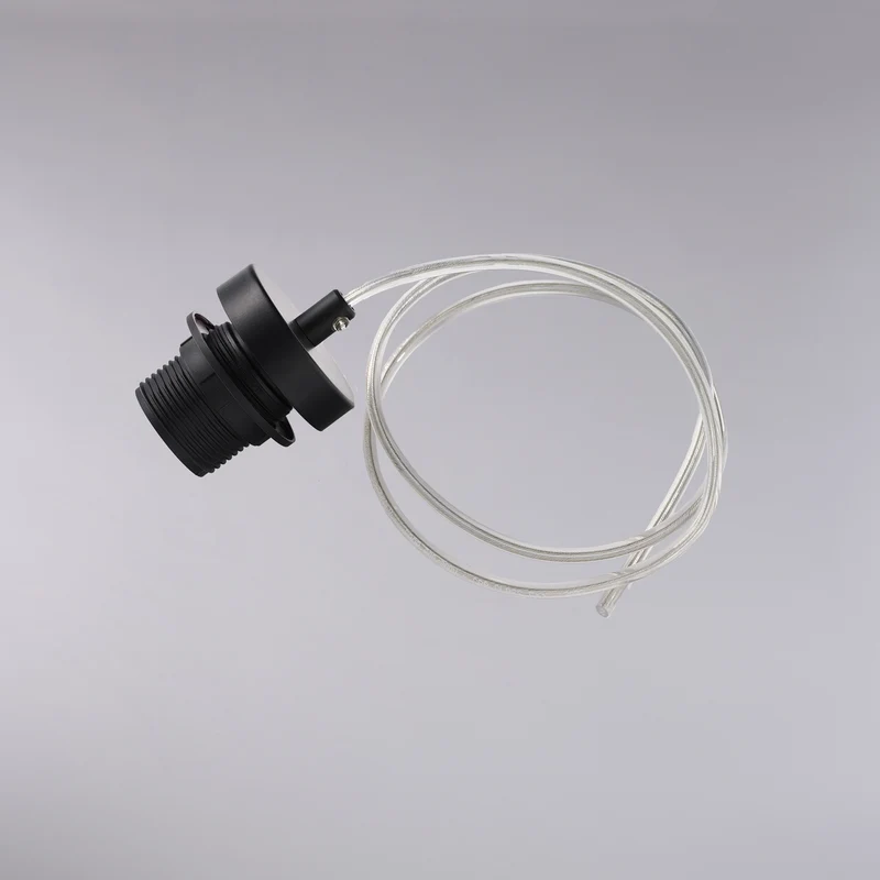 Structure en fer laqué noir avec câble électrique réglable sans rosace H.13 - MAX 113 - Ø7