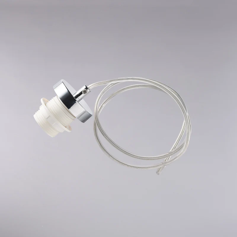 Structure en fer chromé poli avec câble électrique réglable sans rosace H.13 - MAX 113 - Ø7