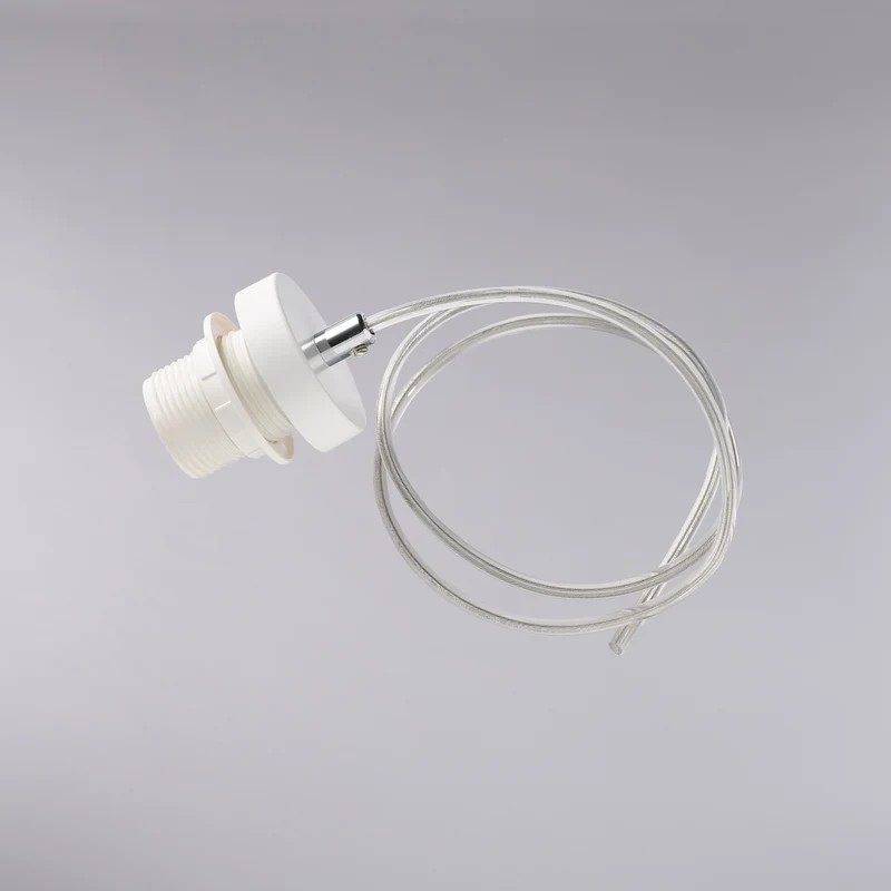 Structure en fer laqué blanc avec câble électrique réglable sans rosace H.13 - MAX 113 - Ø7