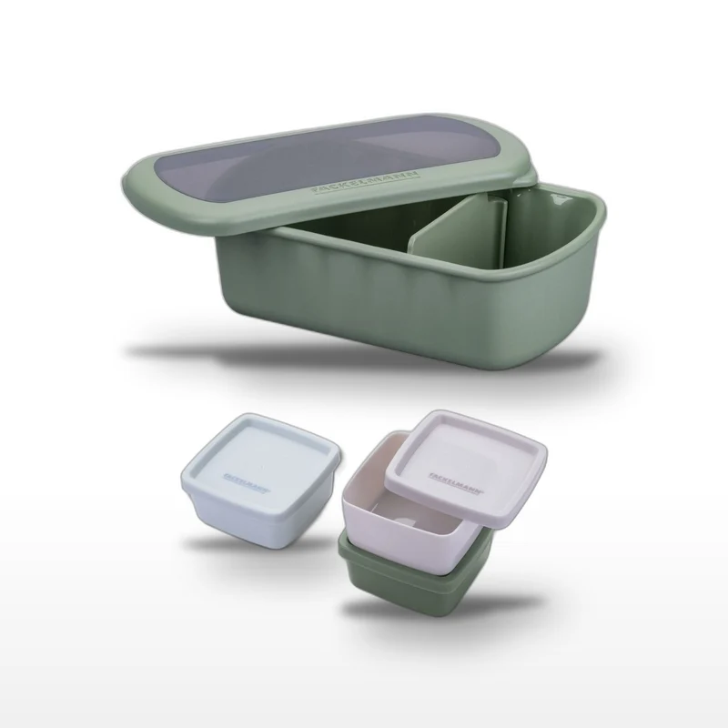 Lot Lunchbox 1L et 3 Boîtes à Sauce Fackelmann Storage