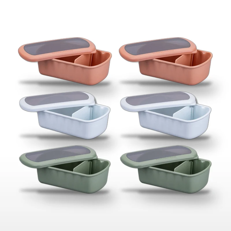 Lot de 6 lunch box 1 L avec 6 ustensiles de cuisine Fackelmann Storage