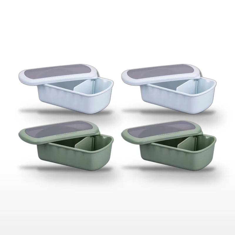 Lot de 4 lunch box 1L avec 4 ustensiles de cuisine Fackelmann Storage