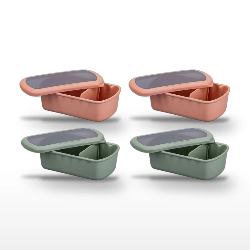 Lot de 4 lunch box 1L avec compartiments Fackelmann Storage