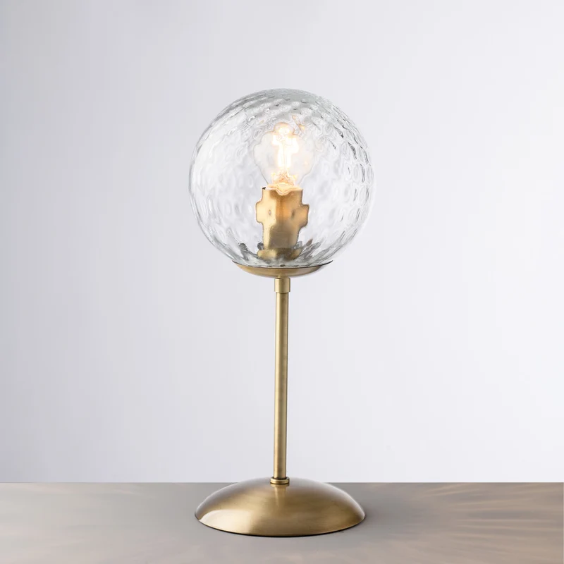 Lampe de table en fer bronzé brossé 1 lumière H.32 - Ø13