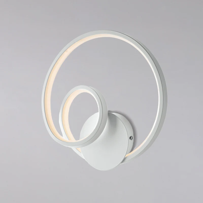 Applique en métal blanc et aluminium avec LED intégrée H.26 - L.26 - P.8