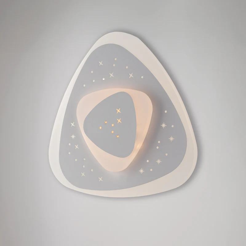 Applique en métal blanc et acrylique avec LED intégrée en deux températures de couleur H.5 - Ø23