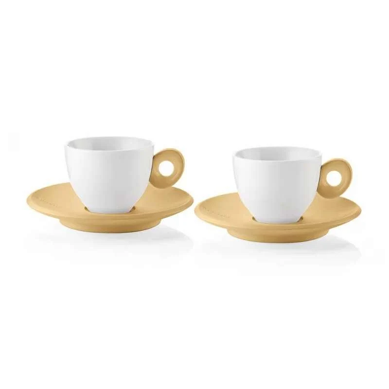 Tasses à café jaune moutarde intense