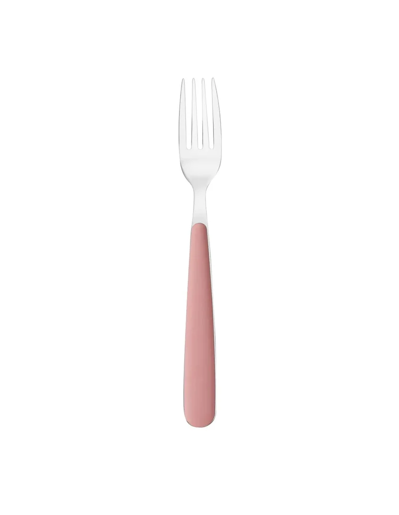 Fourchette de table en acier inoxydable rose