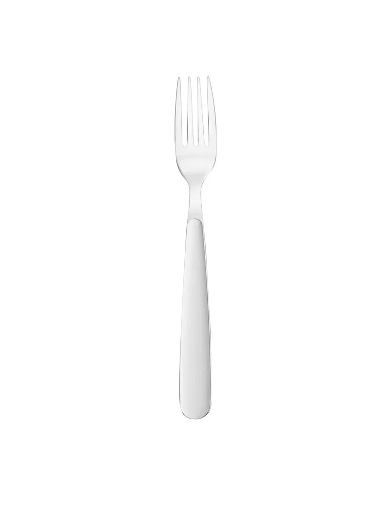Fourchette de table en acier inoxydable blanche