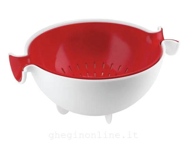 Passoire rouge et blanche