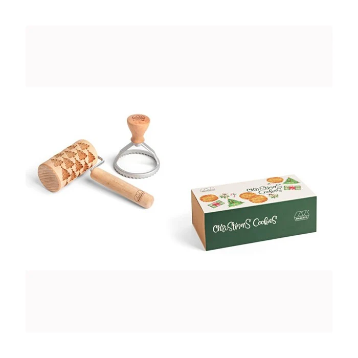 Ensemble de biscuits de Noël verts 2 pièces