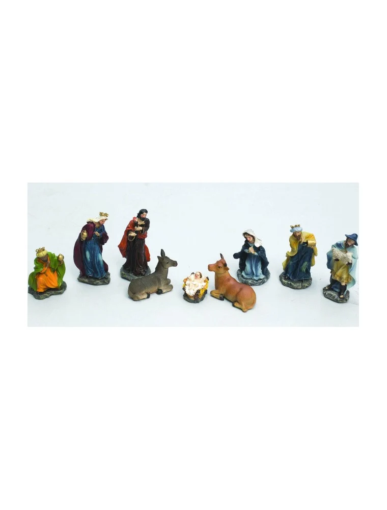 Crèche en résine 11 cm - 9 pièces