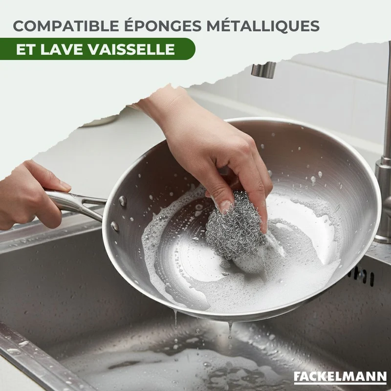 3 poêles 20 24 et 26 cm inox 18/10 Triply Fackelmann Vita3