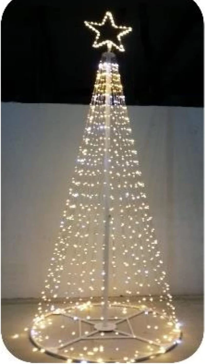 Arbre lumineux 80x200 cm avec étoile 576 LED
