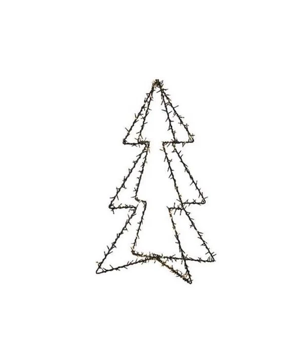 Arbre extérieur à lumière chaude 400l 98 cm