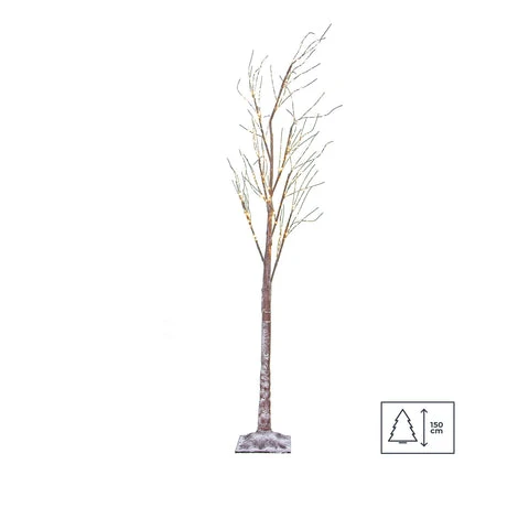Sapin de Noël enneigé de 150 cm avec lumières LED