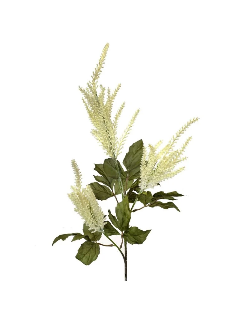 Branche d'astilbe artificielle x3 - h. 1 m - crème