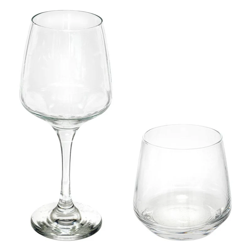 Elaya set 12 pièces 19x19x6 cm en verre