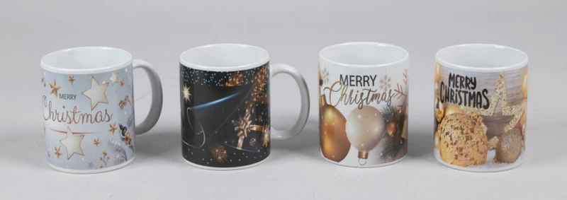 Mug en céramique décorations de Noël 8x9,5 cm