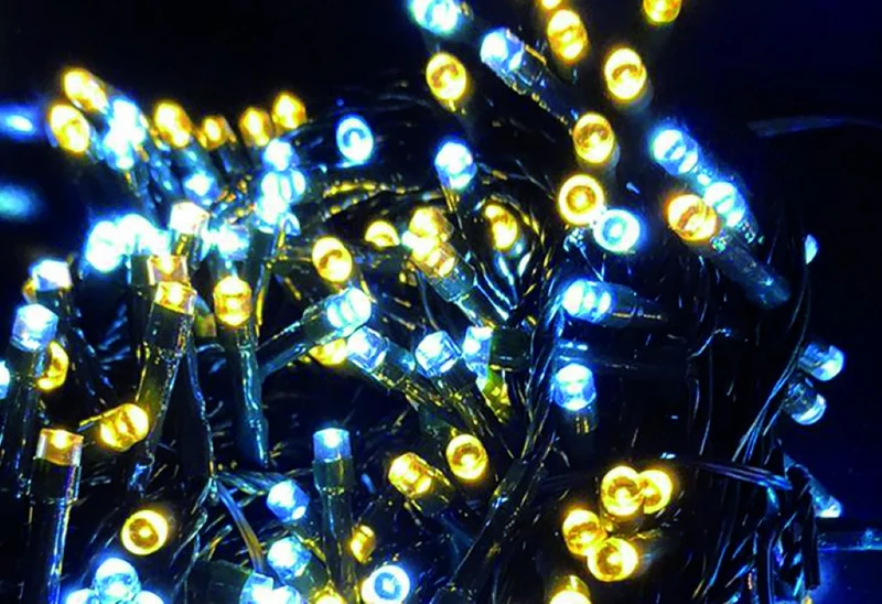 25m de lumières LED blanc chaud et froid avec jeux
