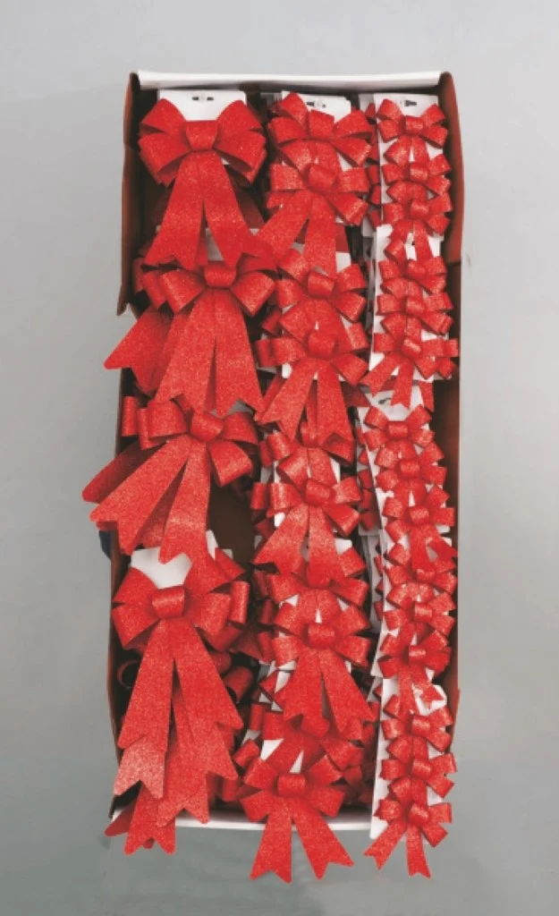 Noeuds en PVC rouge assortis