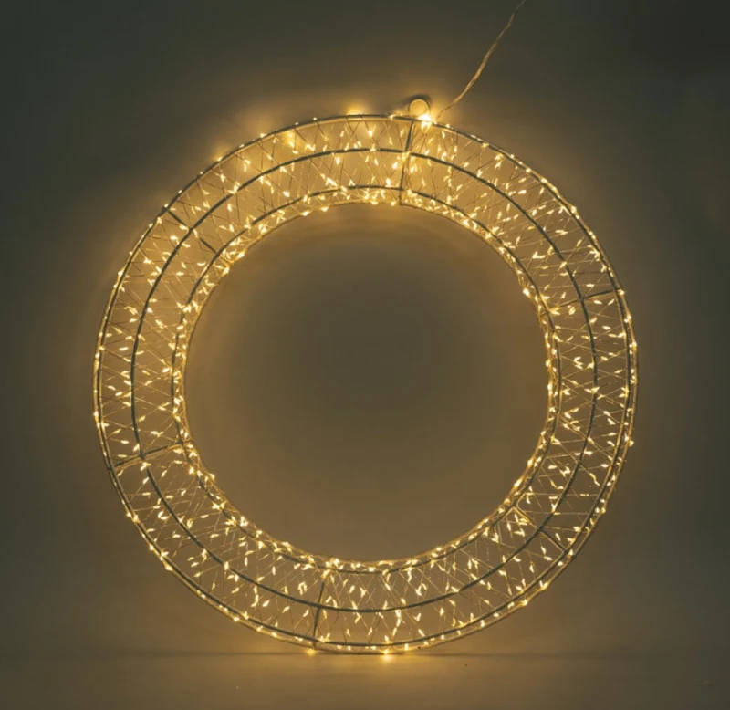 Couronne lumineuse 50 cm, 720 LED blanc chaud