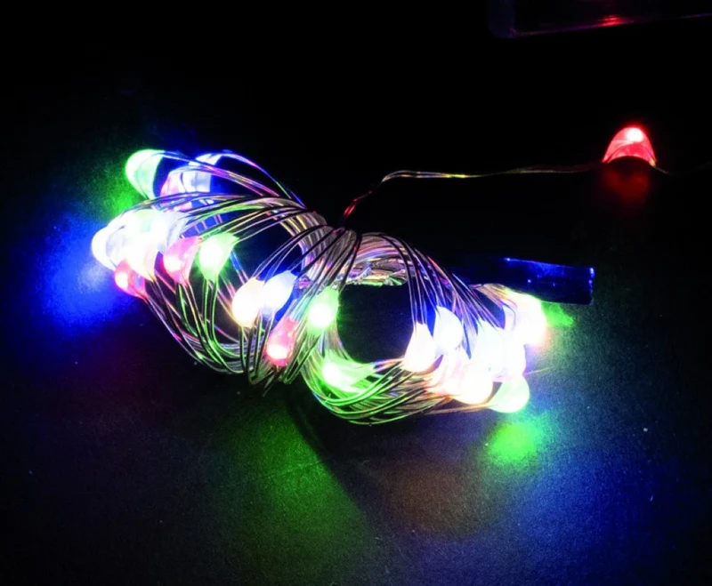 Chaîne microled multicolore 1 m + 15 cm