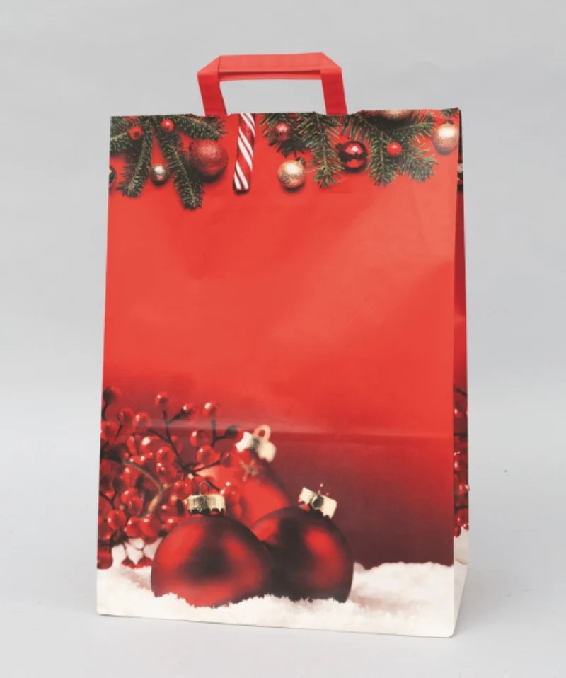 Sac cadeau rouge 36x41 cm