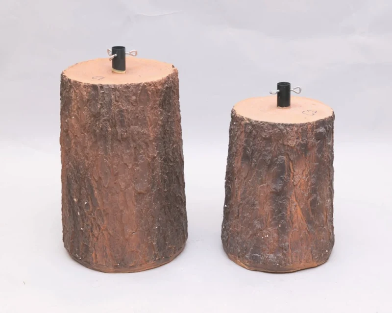 Socle tronc effet bois 30x40 cm, 4 cm