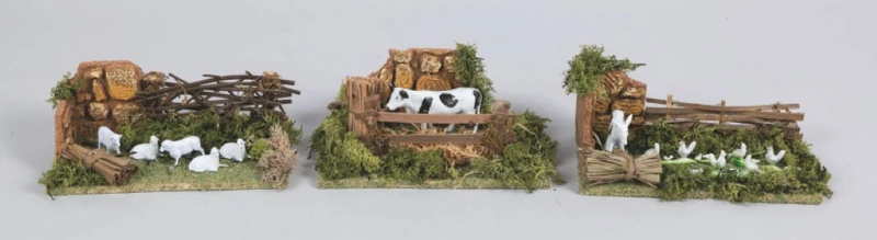 Animaux en bois assortis 10,5x20 cm