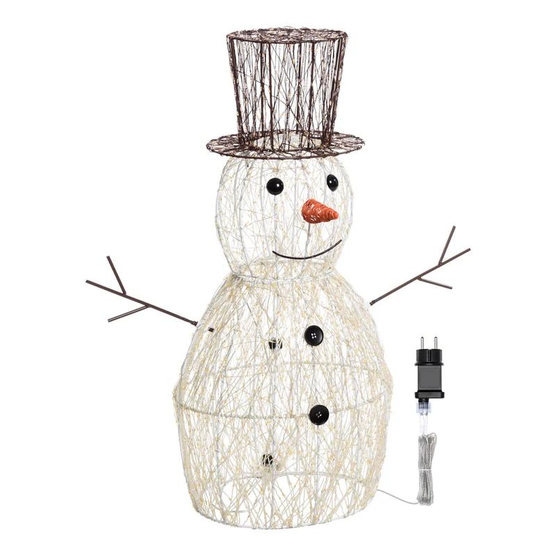 Bonhomme de neige 3D H70cm avec MicroLED
