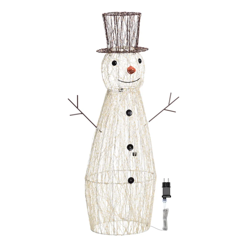 Bonhomme de neige 3D H100cm avec MicroLED