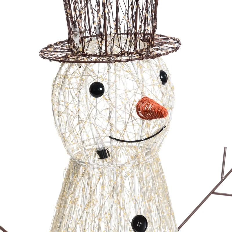 Bonhomme de neige 3D H100cm avec MicroLED