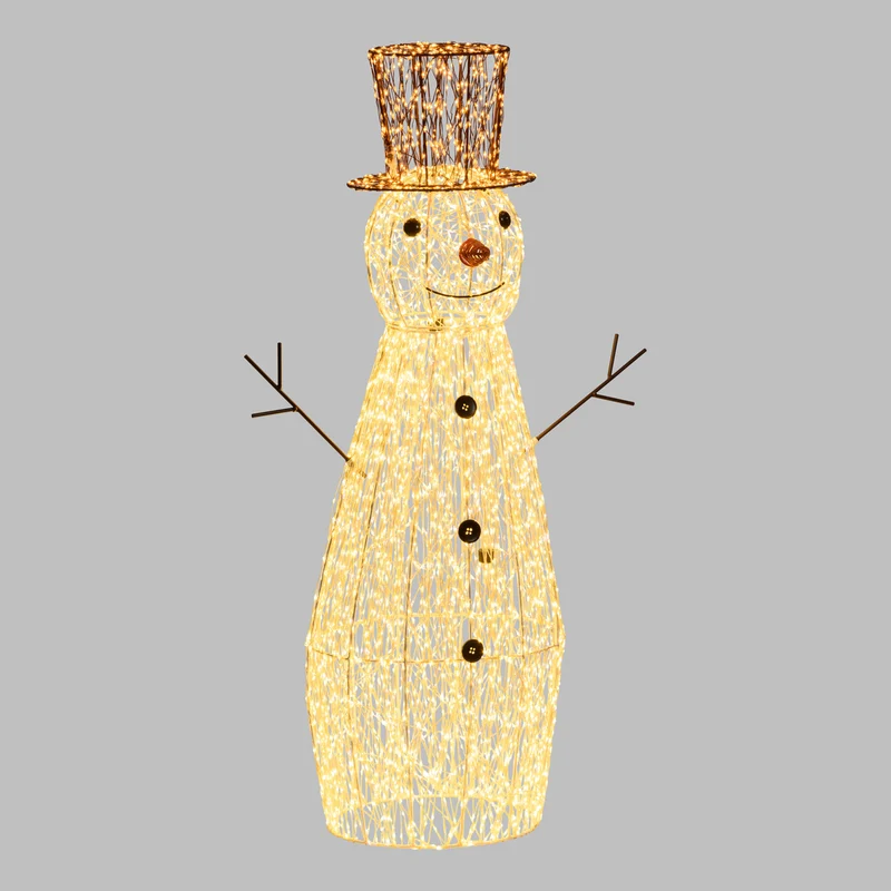 Bonhomme de neige 3D H100cm avec MicroLED