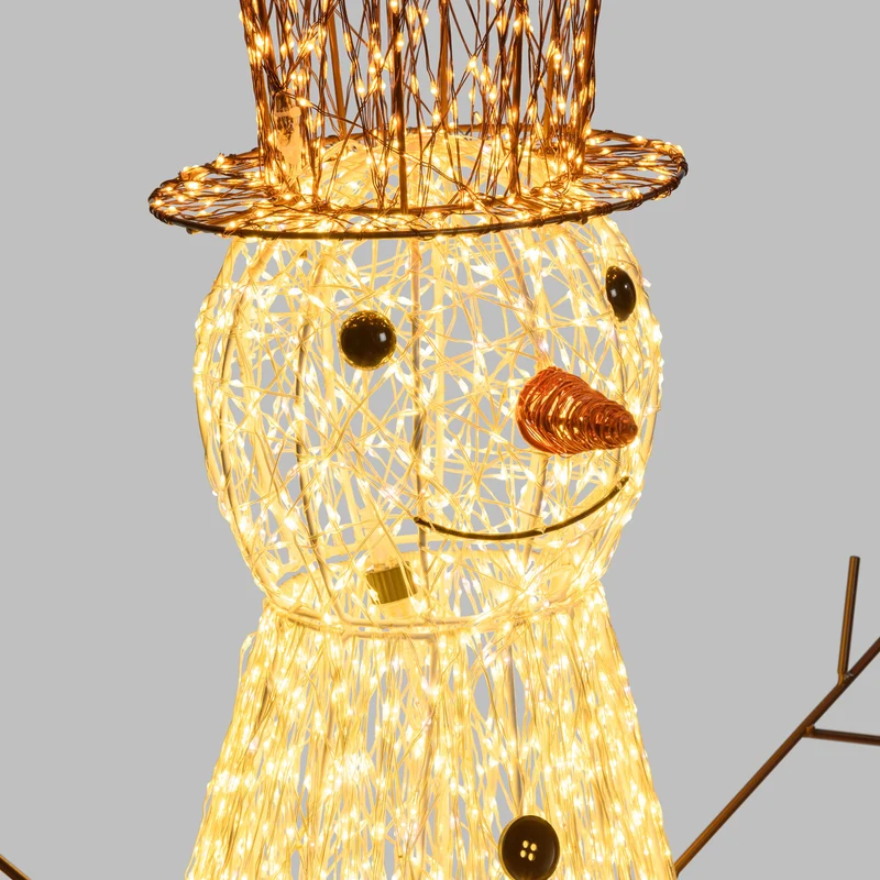 Bonhomme de neige 3D H100cm avec MicroLED
