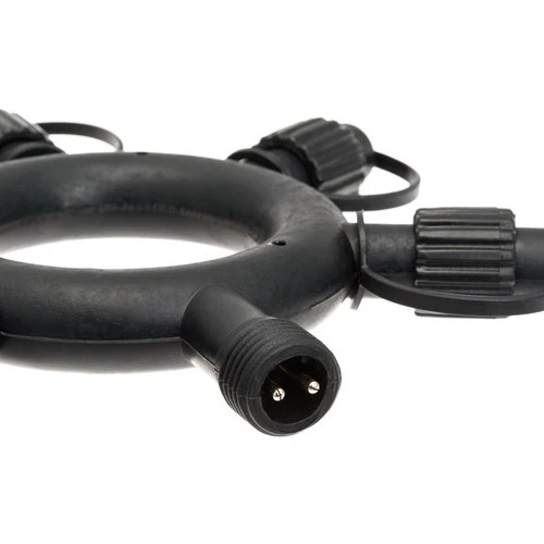 Connecteur circulaire 18cm 5 sorties 230V AC - Noir