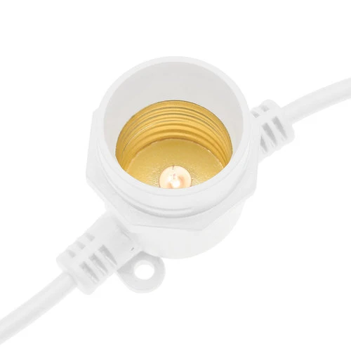Guirlande lumineuse 5m avec 10 douilles E27 – Câble blanc