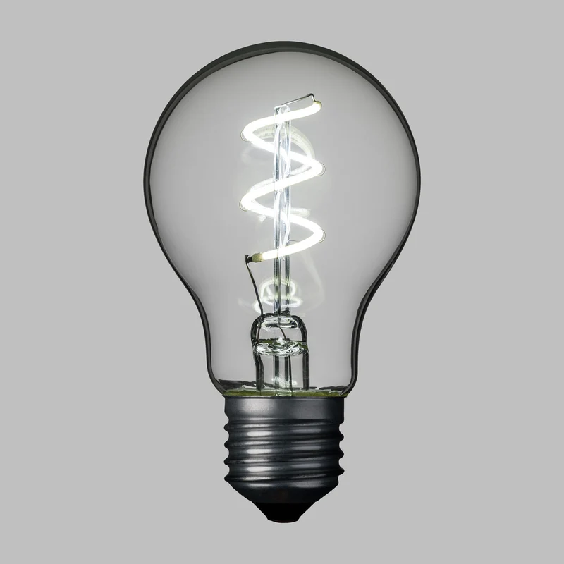 Lampe goutte spirale E27 36V Ø60mm Blanc
