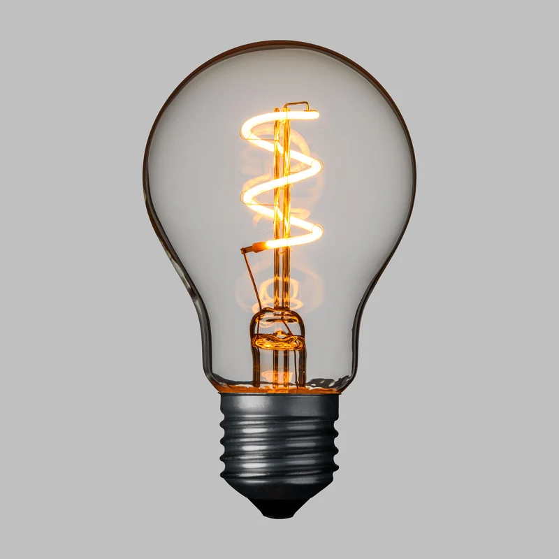 Lampe spirale goutte E27 36V Ø60mm Blanc Chaud