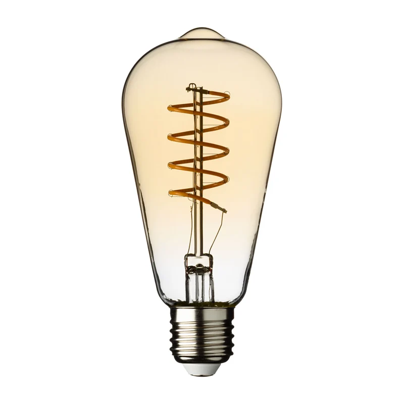 Lampe E27 ST64 4W 2200°K Doré 64x142mm