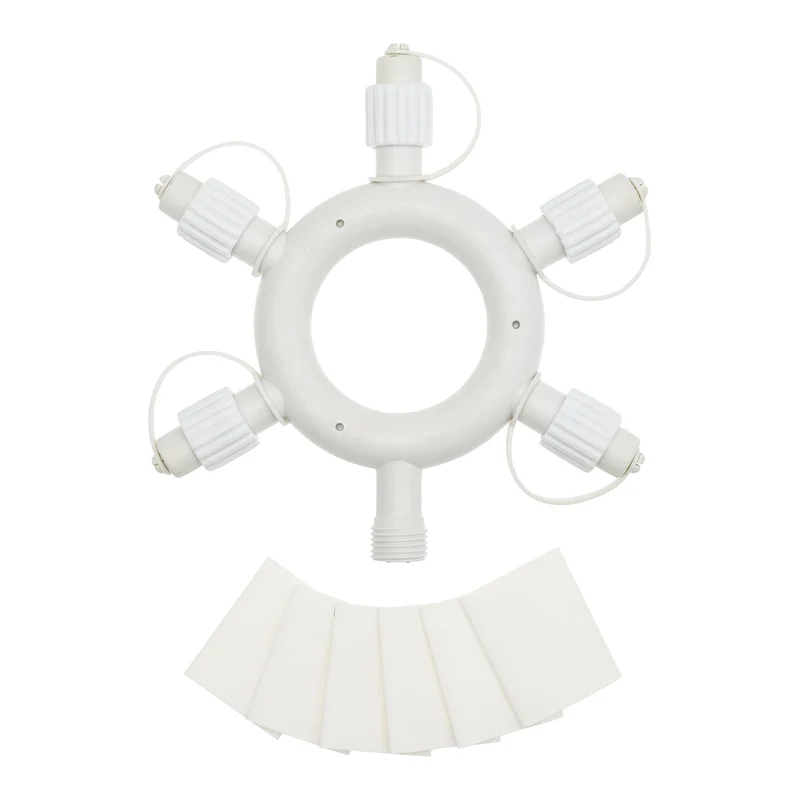 Connecteur Circulaire 18cm 5 Sorties 230V AC - Blanc