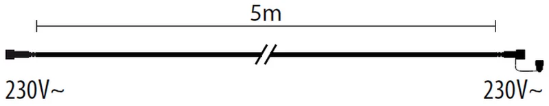Rallonge 2x1,5mm² 5m pour usage extérieur